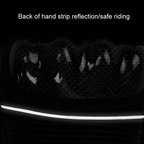 SULAITE Motorcycle Sheepskin Carbon Fiber Breathable Half-finger Riding Gloves, Size: M (Black) - Image 5