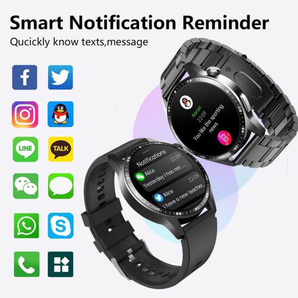 F400 1.55 Inch Screen Smart Watch Support ECG / Blood Oxygen / Blood Sugar / 150+ Sports Mode, Color: Black Silicone - Image 4