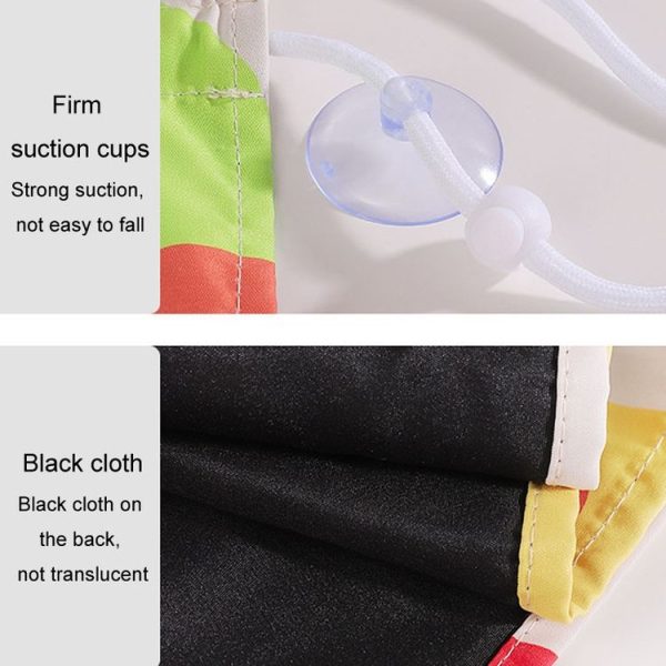 Suction Cup Car Sunshade Children Rear Side Window Insulation Sunscreen Cartoon Car Curtain, Style: Lion Monkey - Image 11