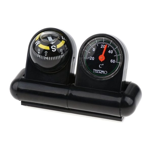 2 In 1 Car Guide Ball Thermometer Adjustable Angle Compass (English Version) - Image 3