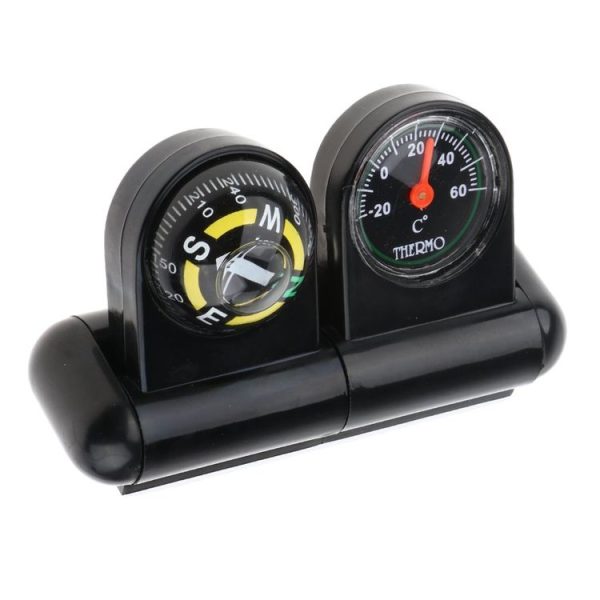 2 In 1 Car Guide Ball Thermometer Adjustable Angle Compass (English Version) - Image 4