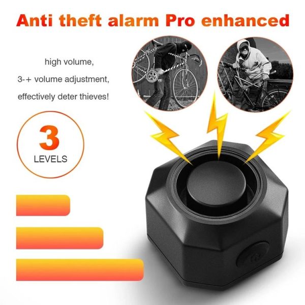 SF32R+03C Electric Motorcycle / Bike Anti-theft Alarm Home Wiring Free Vibration Alarm - Image 4
