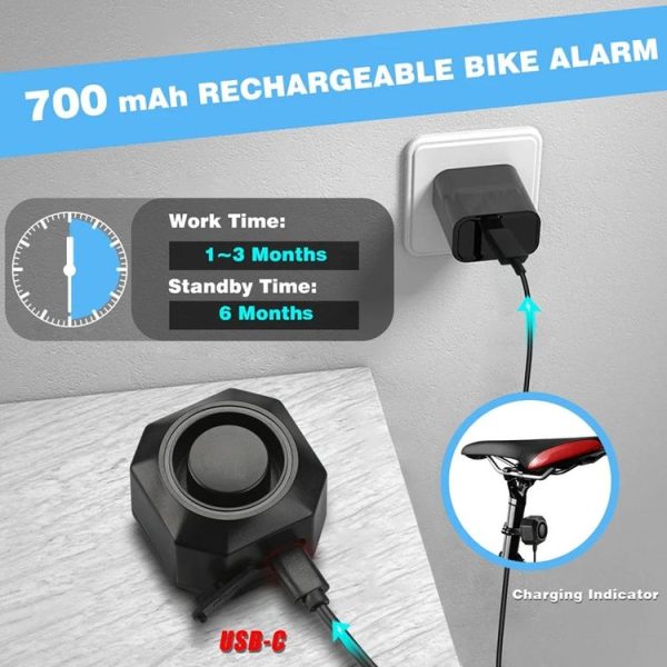 SF32R+03C Electric Motorcycle / Bike Anti-theft Alarm Home Wiring Free Vibration Alarm - Image 8