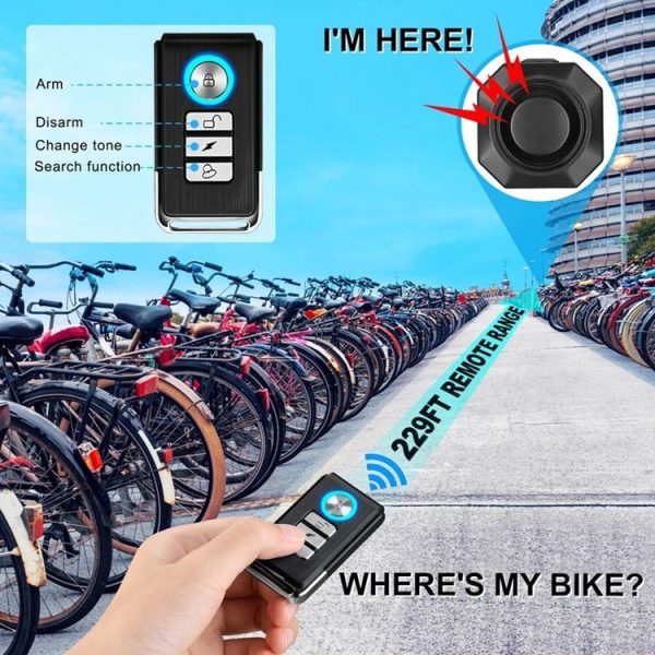 SF32R+03C Electric Motorcycle / Bike Anti-theft Alarm Home Wiring Free Vibration Alarm - Image 9