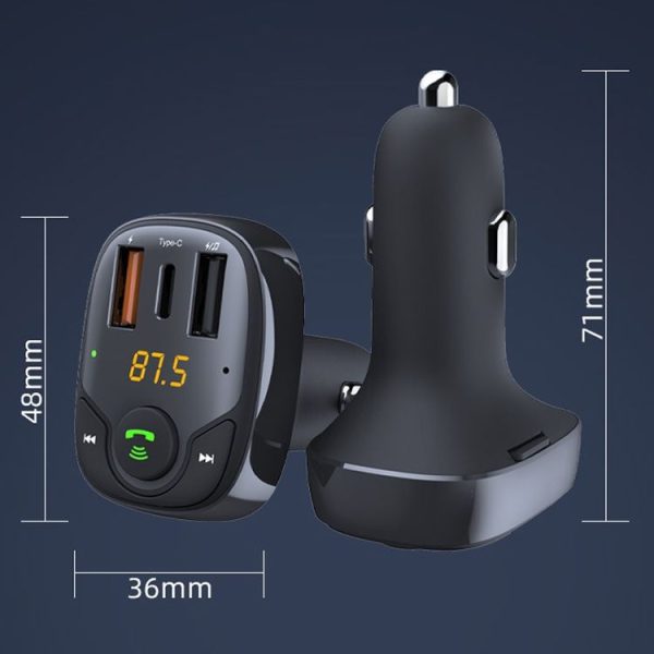 36W Car Bluetooth MP3 Player FM Transmitter Multifunctional Car Charger, Model: S-15PD - Image 2