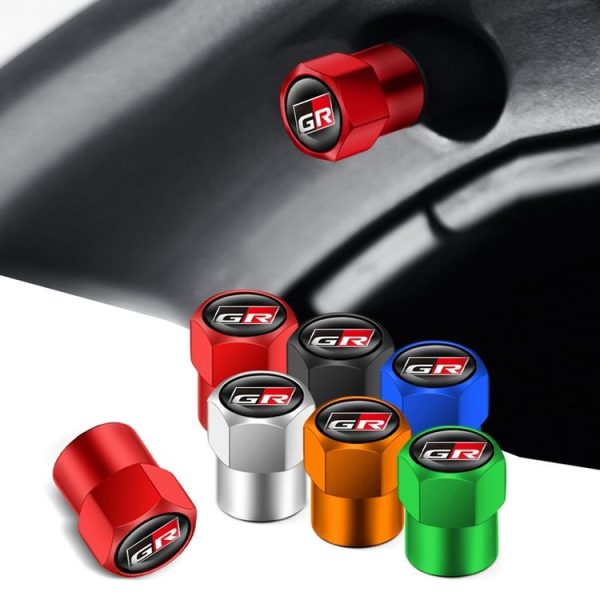 4pcs / Set For GR Metal Car Tire Valve Modification, Color: Silver - Image 2