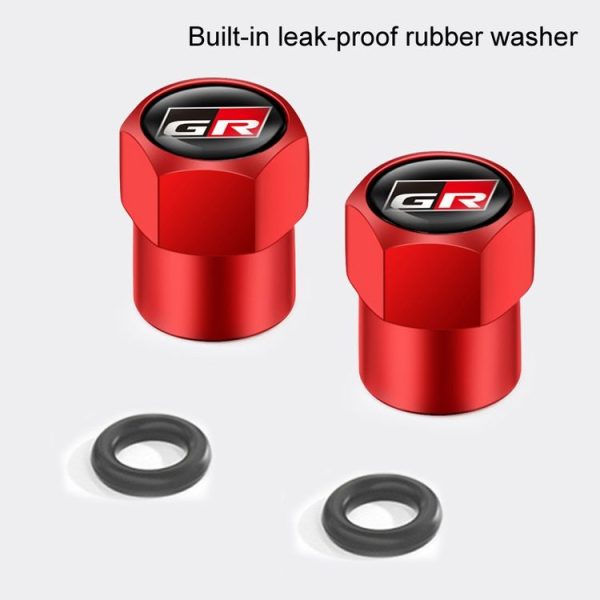 4pcs / Set For GR Metal Car Tire Valve Modification, Color: Silver - Image 4