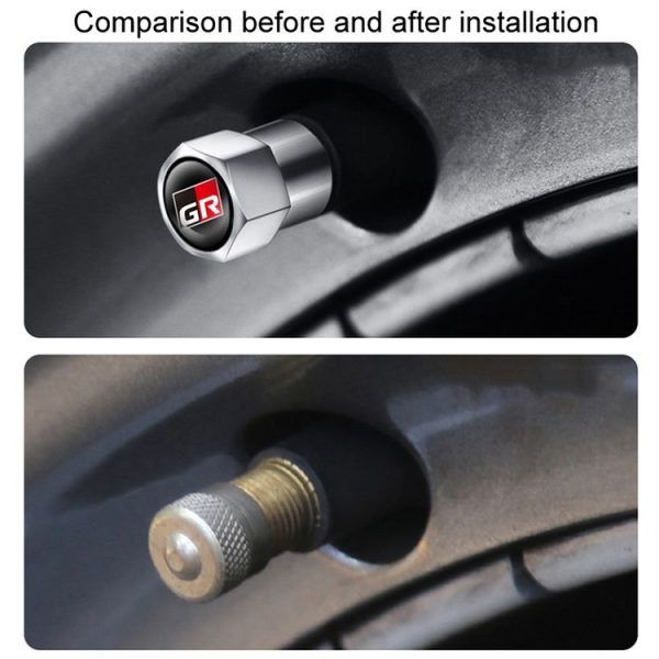 4pcs / Set For GR Metal Car Tire Valve Modification, Color: Silver - Image 7