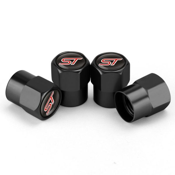 4pcs / Set Car Valve Cap Motorcycle Tire Decoration, Color: Black