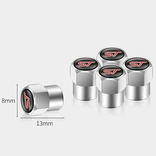 4pcs / Set Car Valve Cap Motorcycle Tire Decoration, Color: Black - Image 3