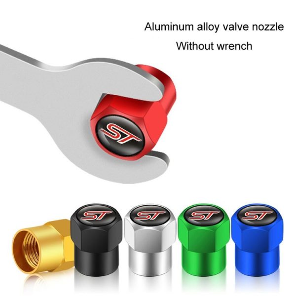 4pcs / Set Car Valve Cap Motorcycle Tire Decoration, Color: Black - Image 4