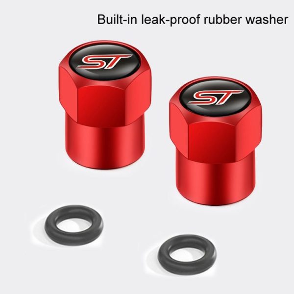4pcs / Set Car Valve Cap Motorcycle Tire Decoration, Color: Black - Image 5