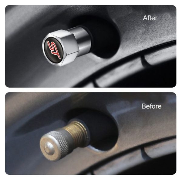 4pcs / Set Car Valve Cap Motorcycle Tire Decoration, Color: Black - Image 7