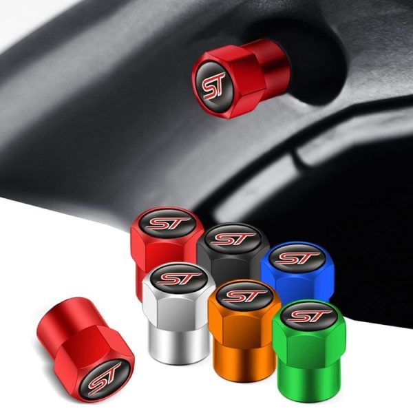 4pcs / Set Car Valve Cap Motorcycle Tire Decoration, Color: Black - Image 8