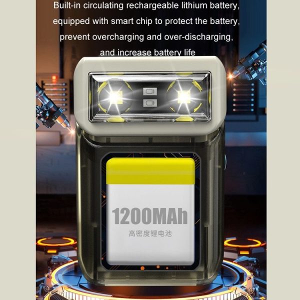 Mini Type-C Rechargeable Outdoor Keychain Light Flashlight (Lamp Head Rotatable Black) - Image 11