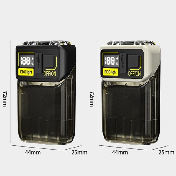 Mini Type-C Rechargeable Outdoor Keychain Light Flashlight (Lamp Head Rotatable Black) - Image 3