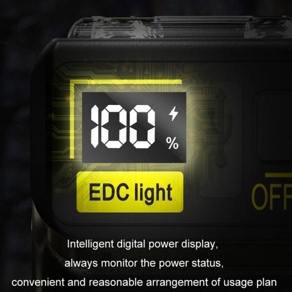 Mini Type-C Rechargeable Outdoor Keychain Light Flashlight (Lamp Head Rotatable Black) - Image 5