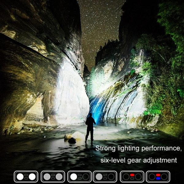 Mini Type-C Rechargeable Outdoor Keychain Light Flashlight (Lamp Head Rotatable Black) - Image 8