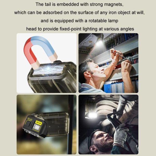 Mini Type-C Rechargeable Outdoor Keychain Light Flashlight (Lamp Head Rotatable Black) - Image 9