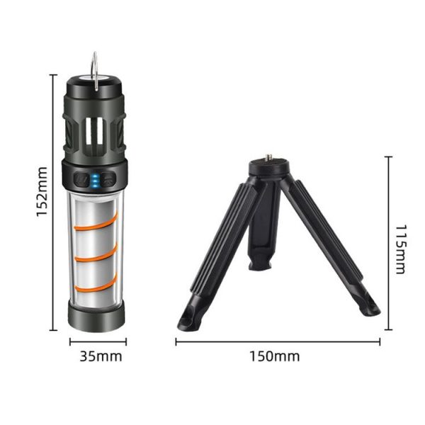 3 In 1 LED Mosquito Repellent Camping Light Magnetic Outdoor Tent Light (AH06) - Image 2