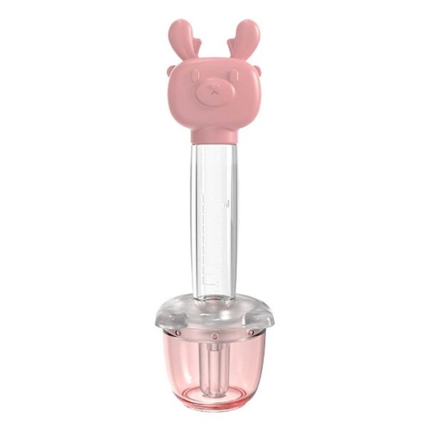 Children Cartoon Medicine Feeder Portable Dropper Baby Water And Liquid Feeder (Pink)
