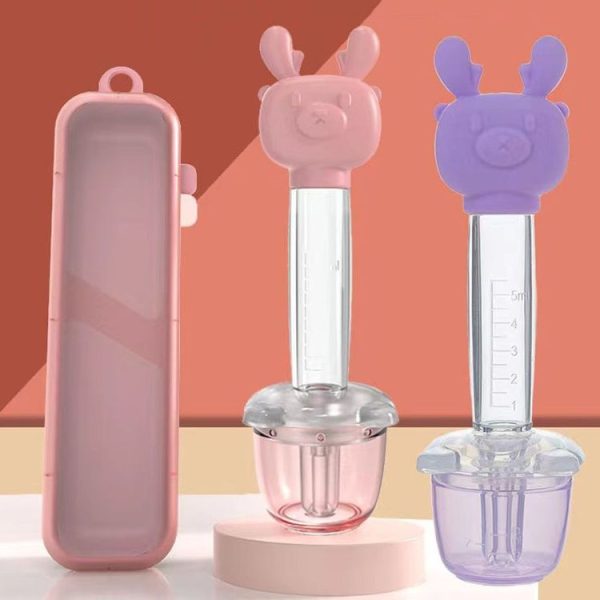 Children Cartoon Medicine Feeder Portable Dropper Baby Water And Liquid Feeder (Pink) - Image 2