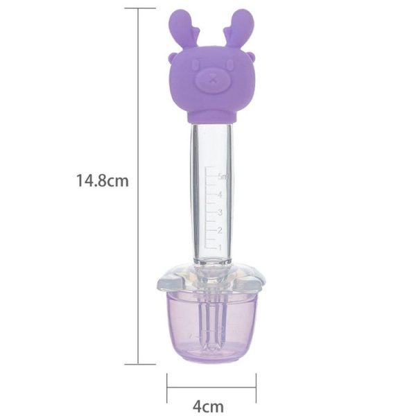 Children Cartoon Medicine Feeder Portable Dropper Baby Water And Liquid Feeder (Pink) - Image 4