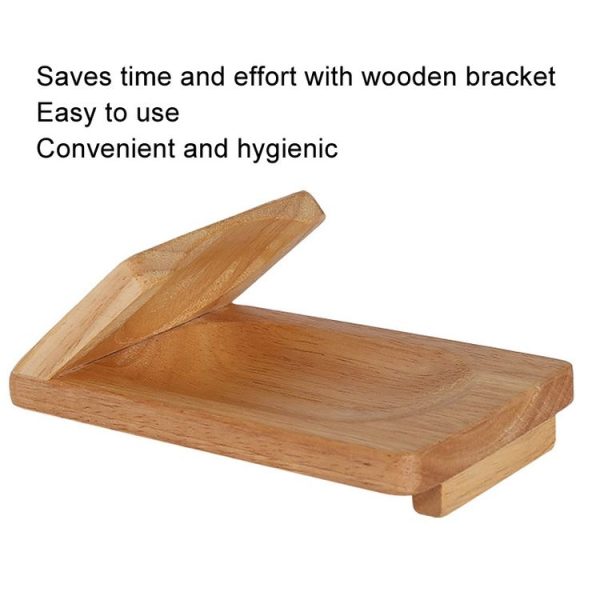 Stainless Steel Opening Oyster Scallop Tool Kitchen Shell Pryer Knife+Wooden Stand - Image 7