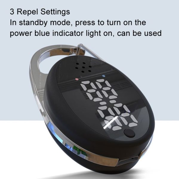 Ultrasonic Mosquito Repeller Imitation Sonic Anti-Mosquito Outdoor Electronic Mosquito Repeller (Black) - Image 5