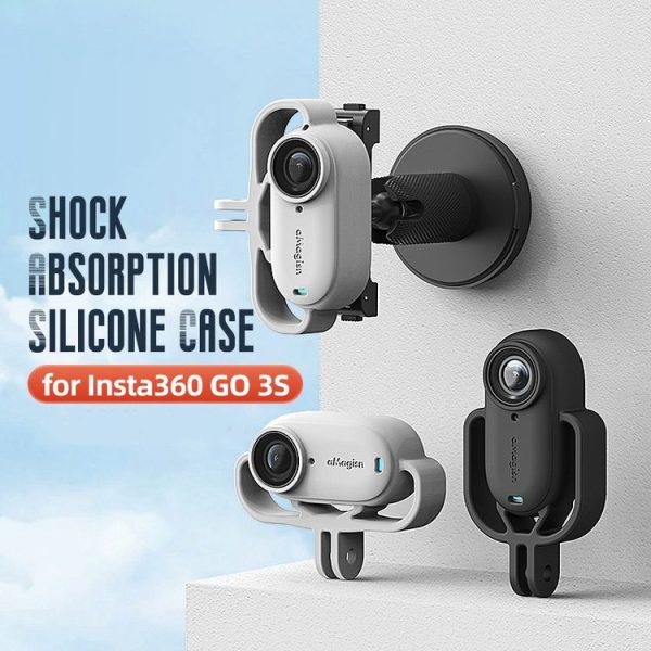 Insta360 GO 3S Camera aMagisn Silicone Cover Shock-absorbing Protective Case (Horizontal Gray) - Image 2