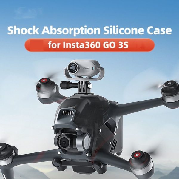 Insta360 GO 3S Camera aMagisn Silicone Cover Shock-absorbing Protective Case (Horizontal Gray) - Image 3