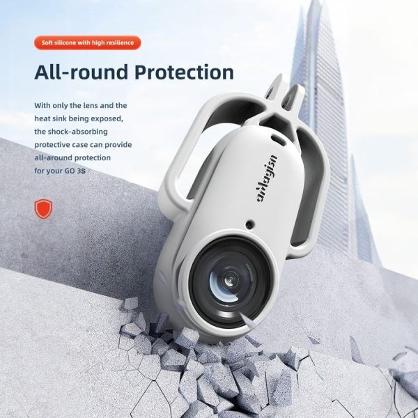 Insta360 GO 3S Camera aMagisn Silicone Cover Shock-absorbing Protective Case (Horizontal Gray) - Image 8
