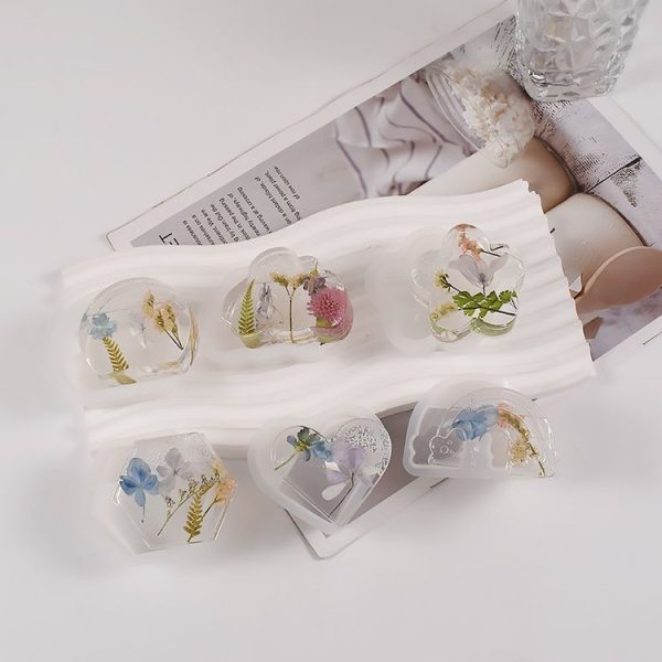 2pcs Business Card Holder Photo Clip Mold DIY Crystal Glue Resin Mold, Style: Semicircle 003 - Image 5