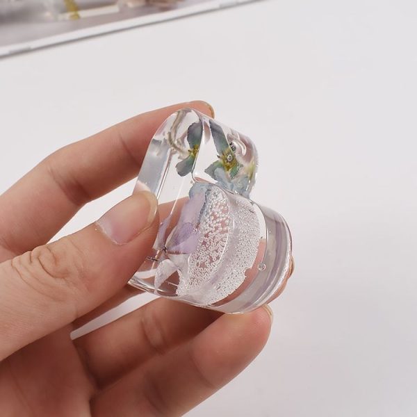 2pcs Business Card Holder Photo Clip Mold DIY Crystal Glue Resin Mold, Style: Semicircle 003 - Image 7