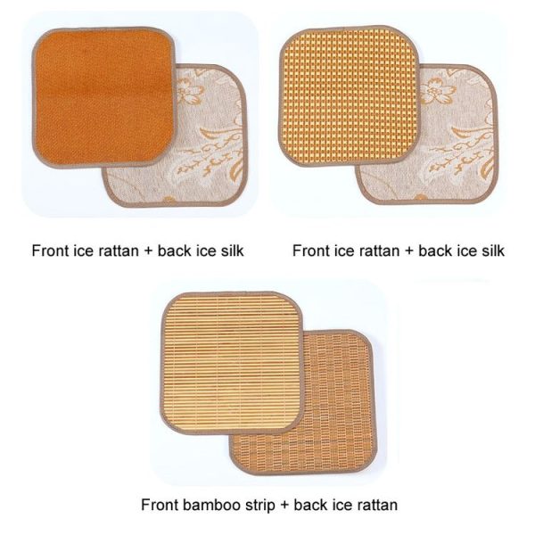 Summer Office Seat Cushion Chair Pad Double Thickened Cooling Mat Home Sofa Cushion, Size: 30x30cm (Square Rattan) - Image 3