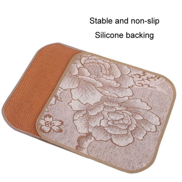Summer Office Seat Cushion Chair Pad Double Thickened Cooling Mat Home Sofa Cushion, Size: 30x30cm (Square Rattan) - Image 4