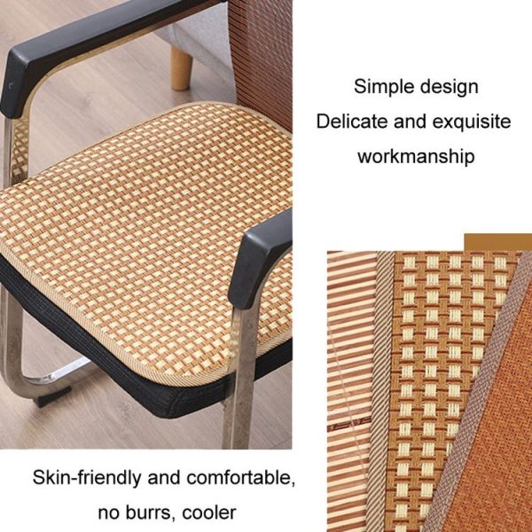 Summer Office Seat Cushion Chair Pad Double Thickened Cooling Mat Home Sofa Cushion, Size: 30x30cm (Square Rattan) - Image 7