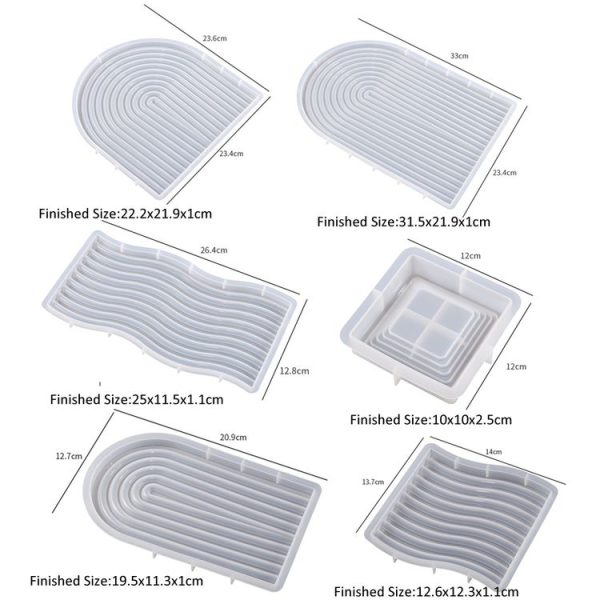 Epoxy Resin Mold Gypsum Candle Stand Arch Storage Tray Silicone Mold, Spec: U Shape Middle - Image 3