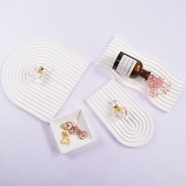 Epoxy Resin Mold Gypsum Candle Stand Arch Storage Tray Silicone Mold, Spec: U Shape Middle - Image 6