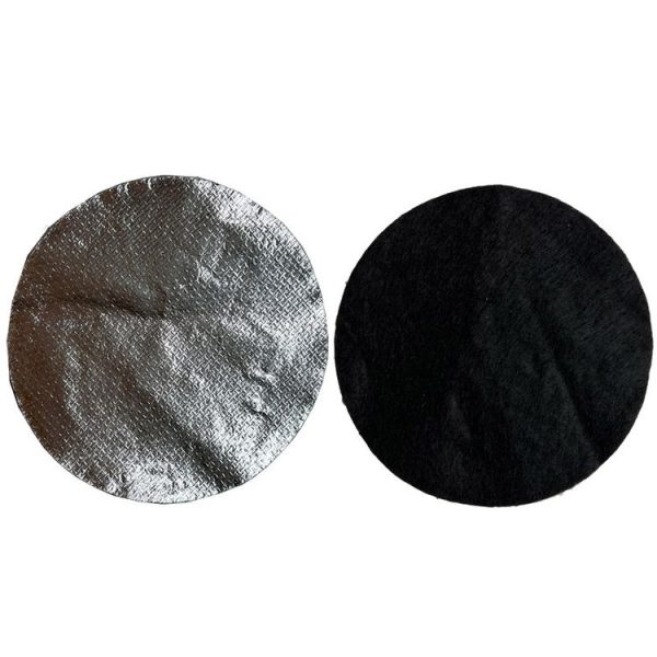 6cm 100pcs / Pack Aluminum Foil Fireproof Cotton Pad Incense Burner Flame Retardant Cotton Mat Mosquito Coil Fireproof Pad - Image 2