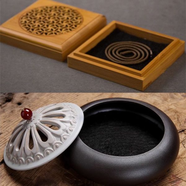 6cm 100pcs / Pack Aluminum Foil Fireproof Cotton Pad Incense Burner Flame Retardant Cotton Mat Mosquito Coil Fireproof Pad - Image 4