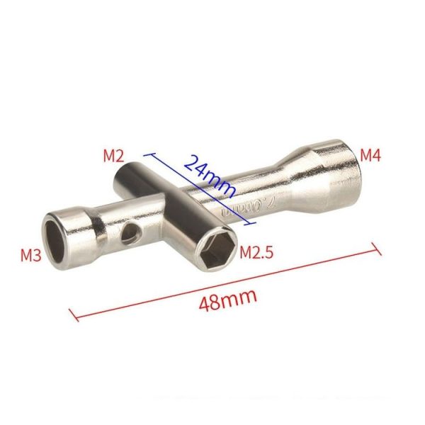 2pcs 3D Printer Cross Wrench Mini Socket M2 / M2.5 / M3 / M4 Screw Nut Tool - Image 3