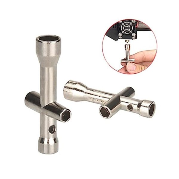 2pcs 3D Printer Cross Wrench Mini Socket M2 / M2.5 / M3 / M4 Screw Nut Tool - Image 4