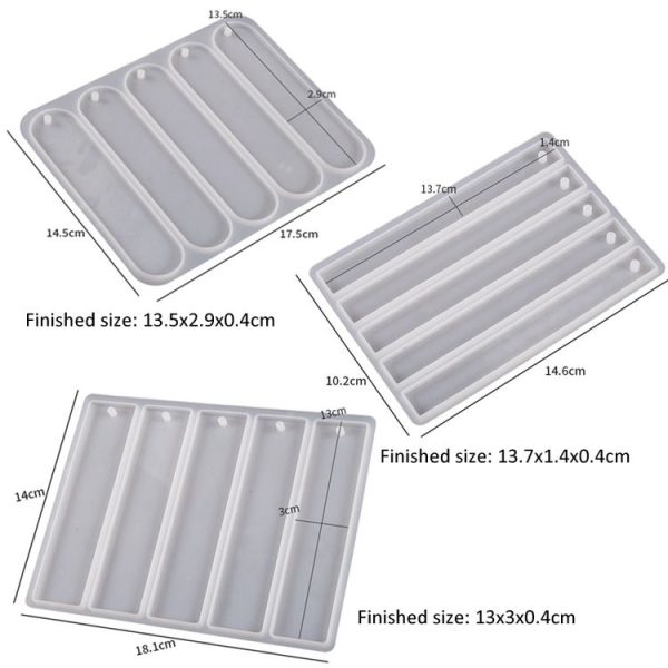 Full-page Bookmark Pendant Silicone Mold DIY Epoxy Resin Mold, Spec: Oval - Image 3