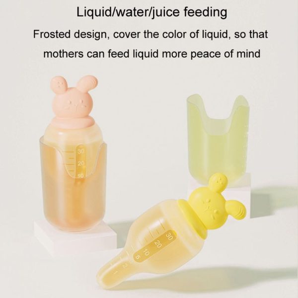 Baby Pacifier Medicine Feeder Pressing Infant Feeding Dropper Silicone Water Feeder (Yellow) - Image 6