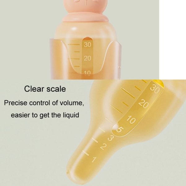 Baby Pacifier Medicine Feeder Pressing Infant Feeding Dropper Silicone Water Feeder (Yellow) - Image 9