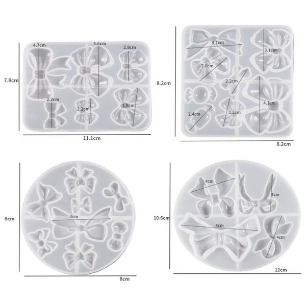 Bowknot Hairpin Jewelry Silicone Molds DIY Epoxy Resin Casting Mould Style 003 - Image 3