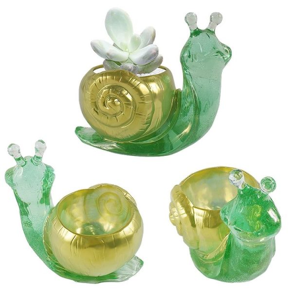 Silicone Snail Mold 3D Flower Pot Vase Epoxy Resin Mold - Image 2