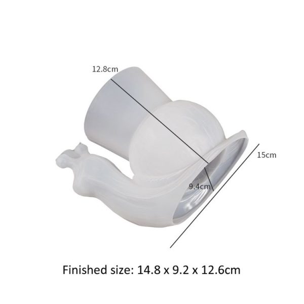 Silicone Snail Mold 3D Flower Pot Vase Epoxy Resin Mold - Image 4