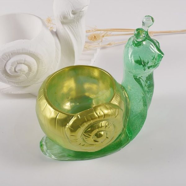 Silicone Snail Mold 3D Flower Pot Vase Epoxy Resin Mold - Image 6